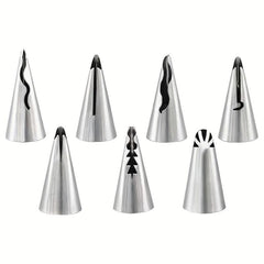 7pcs Pleated Skirt Tube Nozzle Set for Pastry Baking