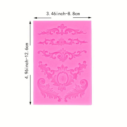 Baroque Scroll Relief Chocolate Molds 3D Silicone Molds