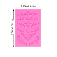 Baroque Scroll Relief Chocolate Molds 3D Silicone Molds