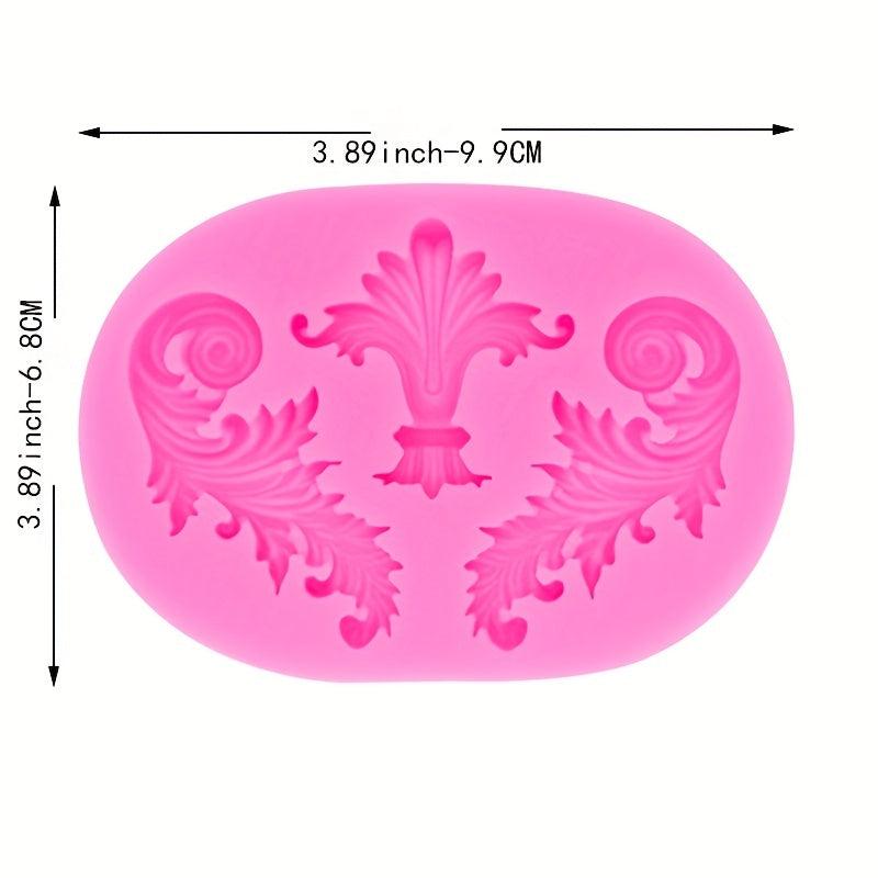 Baroque Scroll Relief Chocolate Molds 3D Silicone Molds