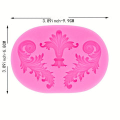 Baroque Scroll Relief Chocolate Molds 3D Silicone Molds