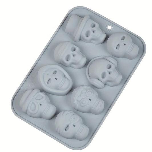 Halloween Skull Chocolate Mold 3D Silicone Fondant Baking Tools