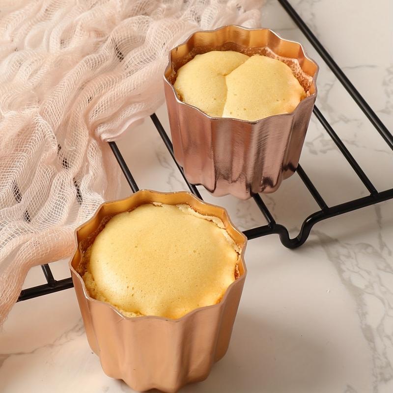4pcs Non Stick Canele Pan Mousse Cake Mold Pudding Mold Baking Tools