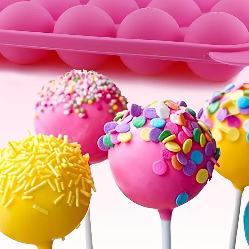3D Silicone Lollipop Mold 20 Cavities Round Candy Mold