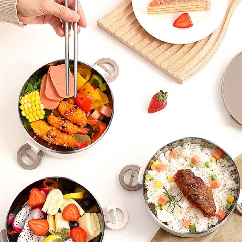 Stainless Steel Insulated Bento Box Stackable Food Container