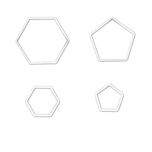 4pcs Cake Mold Plastic Cookie Mold Hexagon Football Shape Cake Mold