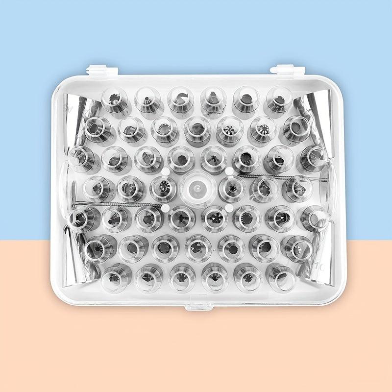 55pcs Cake Decorating Tip Set Piping Tips With Storage Box Baking Supplies