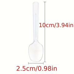 50pcs Reusable Dessert Cup with Lid and Spoon, 5oz Square Bowl Clear Plastic