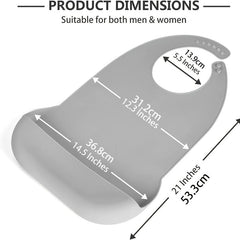Kitchen Adult Bibs Silicone with Crumb Catcher