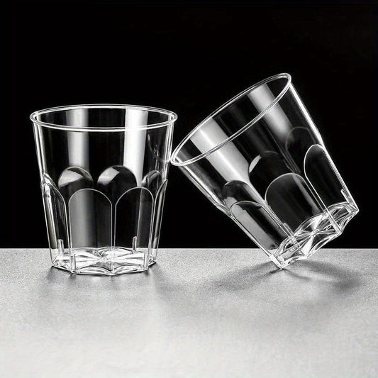 100 pcs Clear Plastic Cups with Lids Great for Events and Gatherings