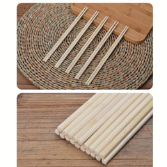 100 Pairs Natural Wooden Disposable Chopsticks Safe for Home and Restaurant Use