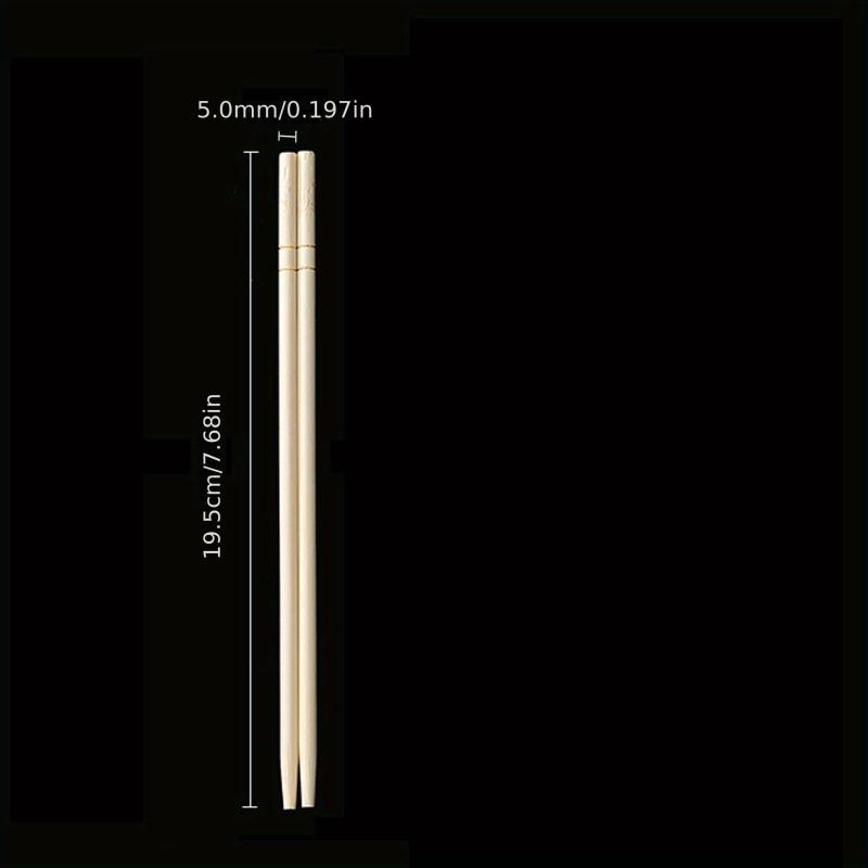 100 Pairs Natural Wooden Disposable Chopsticks Safe for Home and Restaurant Use