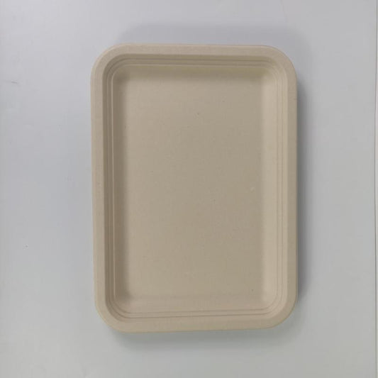 50pcs 35 Biodegradable Paper Plates Heavy Duty Sugarcane Platter for BBQ Picnic