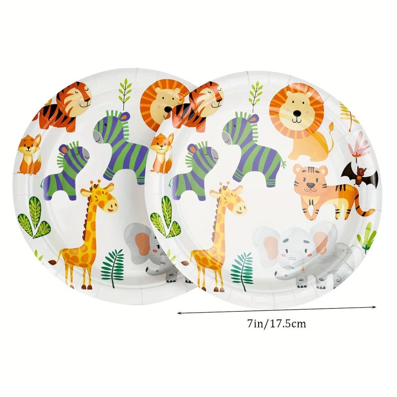 10pc Forest Animal Dinner Plates - Kids' Birthday Party Supplies