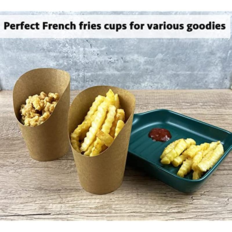 50pcs Paper Cup French Fries Holder Charcuterie Cupcake Container DIY Baking