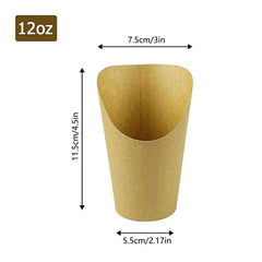 50pcs Paper Cup French Fries Holder Charcuterie Cupcake Container DIY Baking