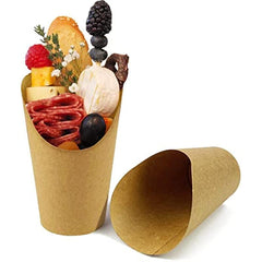 50pcs Paper Cup French Fries Holder Charcuterie Cupcake Container DIY Baking