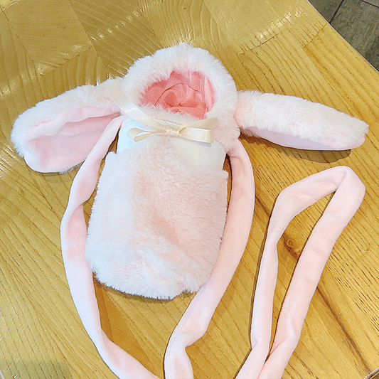 Cartoon Rabbit Plush Cup Cover - Heat Cold Resistant - Art Room Decor