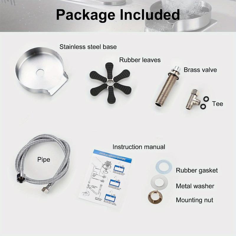 Stainless Steel Glass Rinser Cup Washer for Kitchen Sink