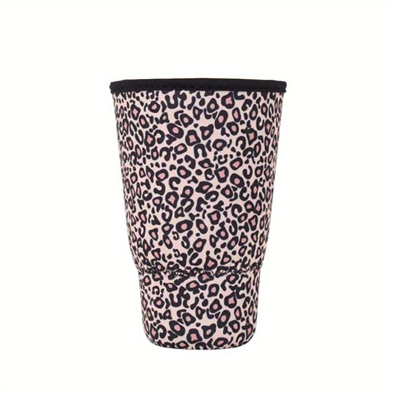Neoprene Insulated Cup Sleeve Leopard Print