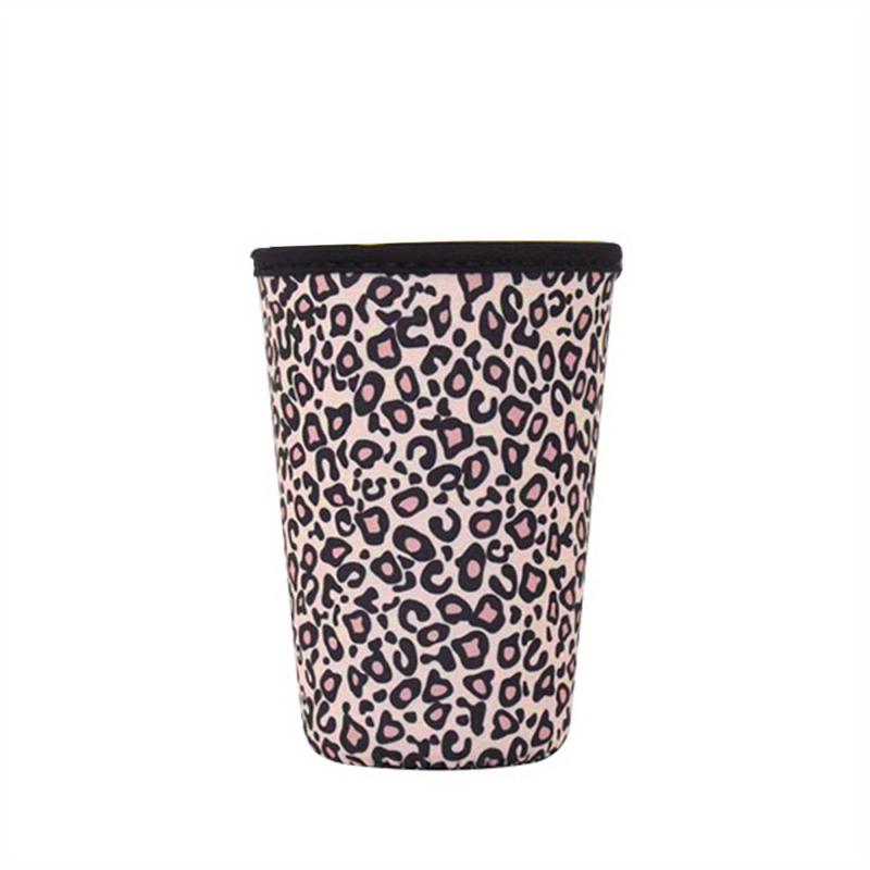 Neoprene Insulated Cup Sleeve Leopard Print