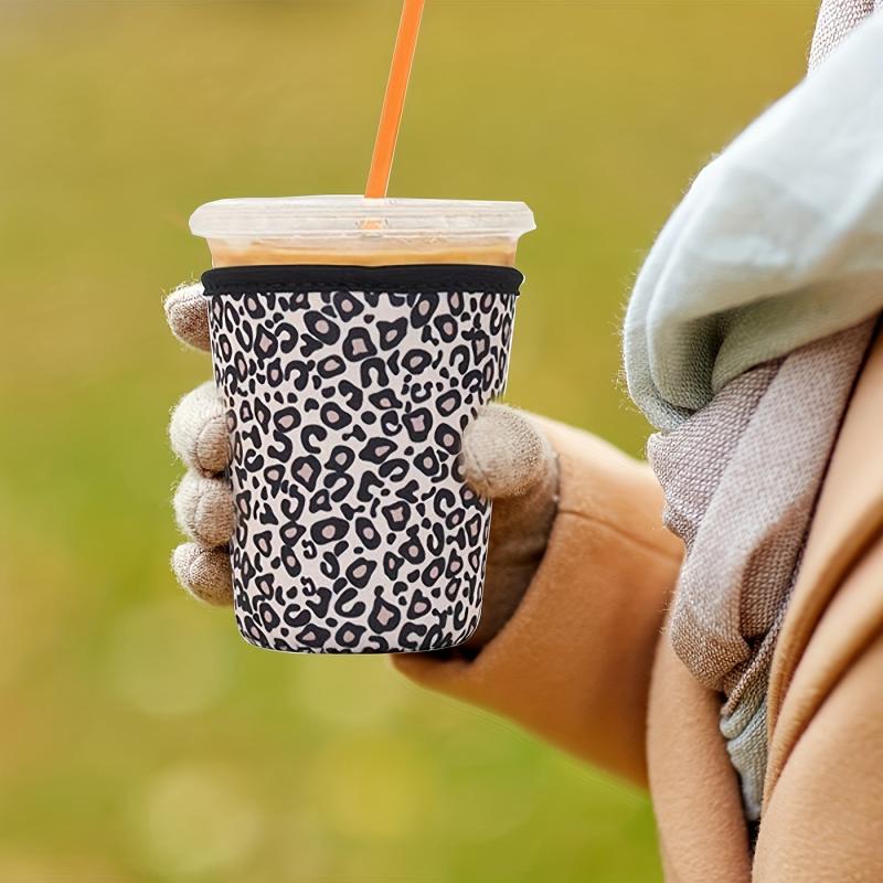 Neoprene Insulated Cup Sleeve Leopard Print