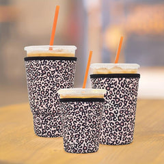 Neoprene Insulated Cup Sleeve Leopard Print