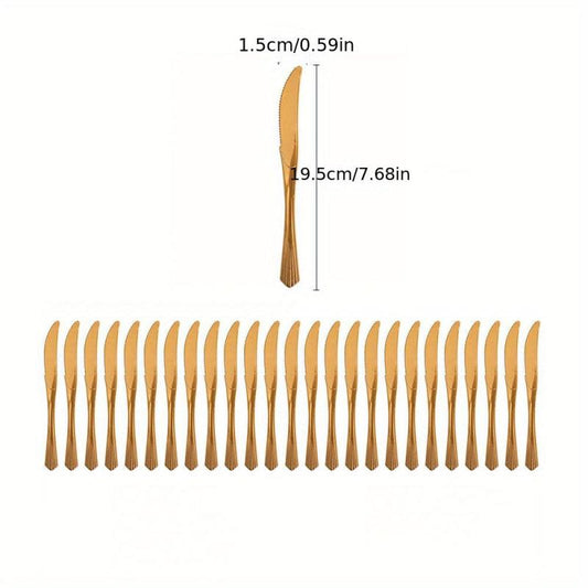 Golden Party Supplies Kit for 25 Guests - Plates, Cups, Napkins