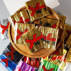 11 14 17 Bread Pastry Twist Ties Bundle - Golden & Silver