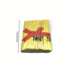 11 14 17 Bread Pastry Twist Ties Bundle - Golden & Silver
