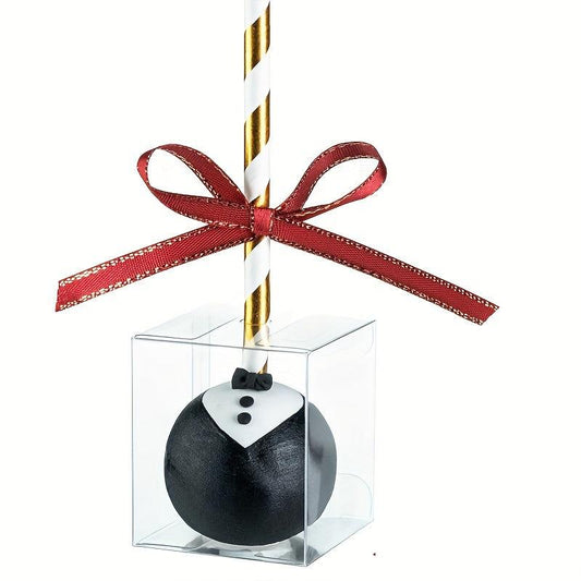 Clear Single Cake Pop Box With Hole 4X4X5.08cm Treat Boxes Small Gift Boxes