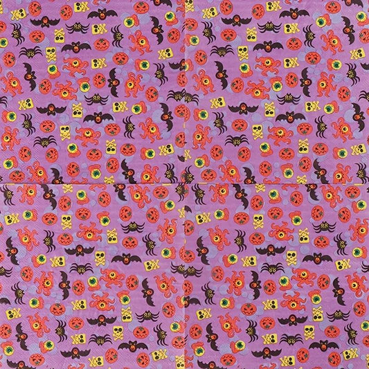 20pcs Halloween Square Napkins - Disposable Paper Party Printed Napkin