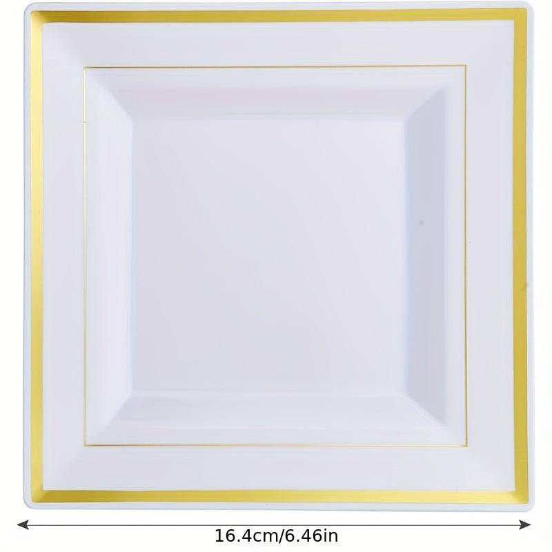 10pcs Disposable Dinner Plate 16 Dessert Plate 