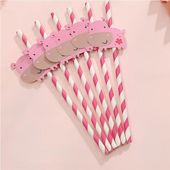 50 Pcs Baby Shower Paper Straws Disposable Drinking Straws Birthday Party Suppli
