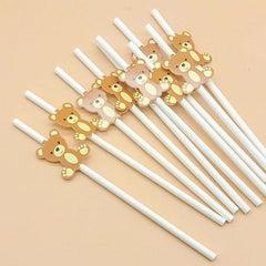 50 Pcs Baby Shower Paper Straws Disposable Drinking Straws Birthday Party Suppli