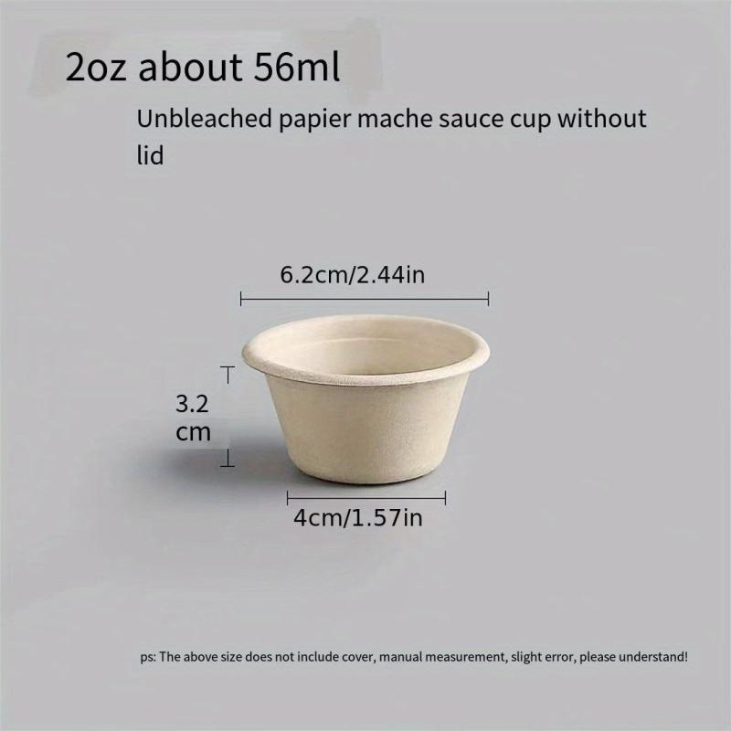 50pcs Condiment Cups With Lids 2 4 Oz Sauce Containers