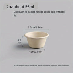 50pcs Condiment Cups With Lids 2 4 Oz Sauce Containers