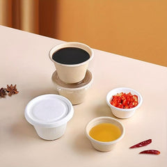 50pcs Condiment Cups With Lids 2 4 Oz Sauce Containers