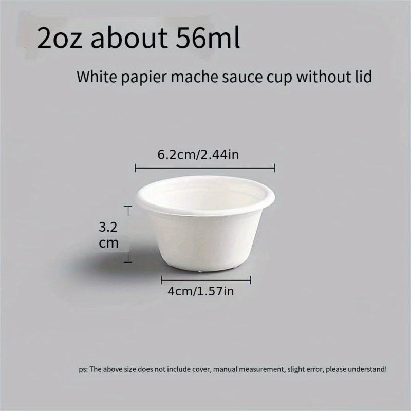50pcs Condiment Cups With Lids 2 4 Oz Sauce Containers