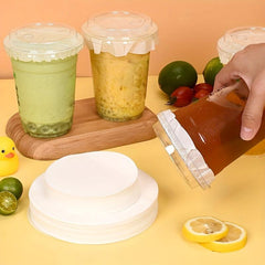 100pcs Beverage Sealing Cups for Coffee Juice Cold Drinks