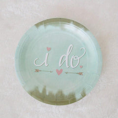 8pcs Green Disposable Paper Dinner Plate Birthday Party Family Gathering