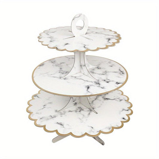 Disposable Paper Cake Stand 3 Tier Cupcake Stand Cardboard Dessert Tree Display