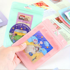 10pcs Macaron Ziplock Bag Seal Pocket for Jewelry and Makeup - Colorful Bone Bag