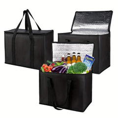 3pcs Insulated Shopping Bags for Food Drinks Beer Cola Pizza Hamburger Rice