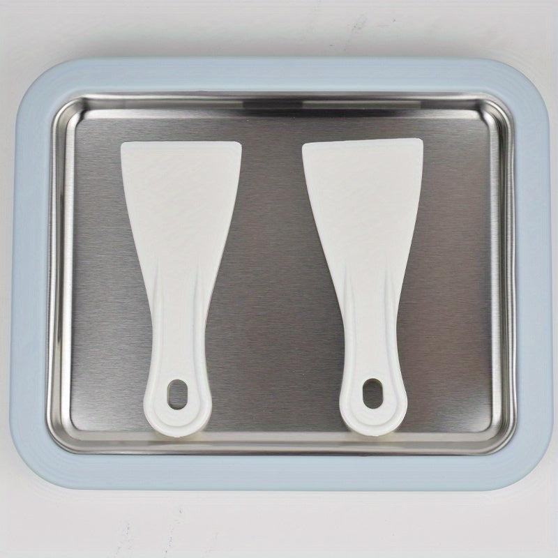 1pc Stainless Steel Ice Maker Machine for Home Small Unplugged