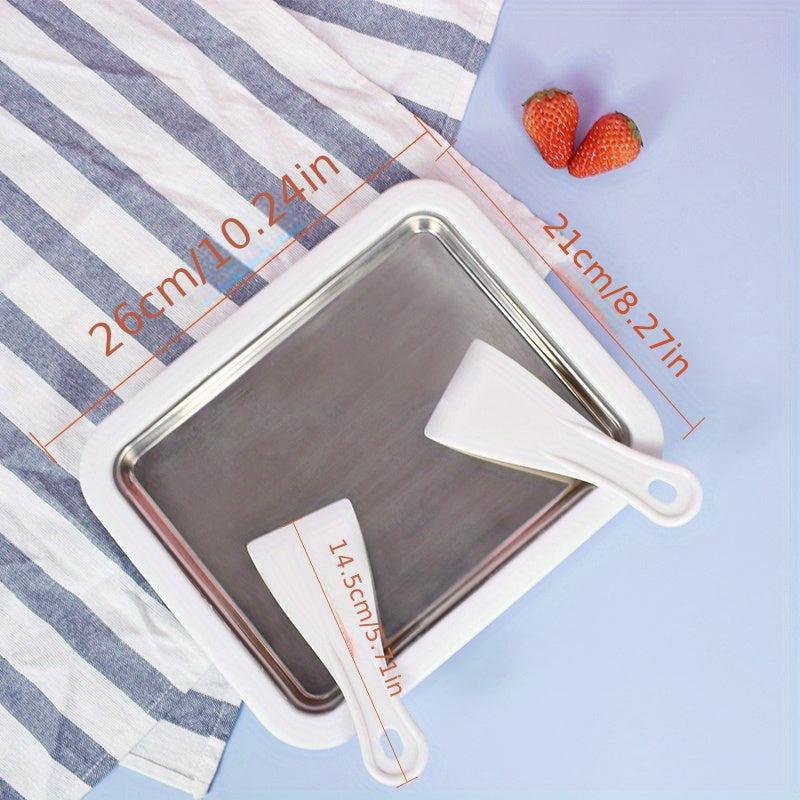 1pc Stainless Steel Ice Maker Machine for Home Small Unplugged