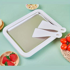 1pc Stainless Steel Ice Maker Machine for Home Small Unplugged