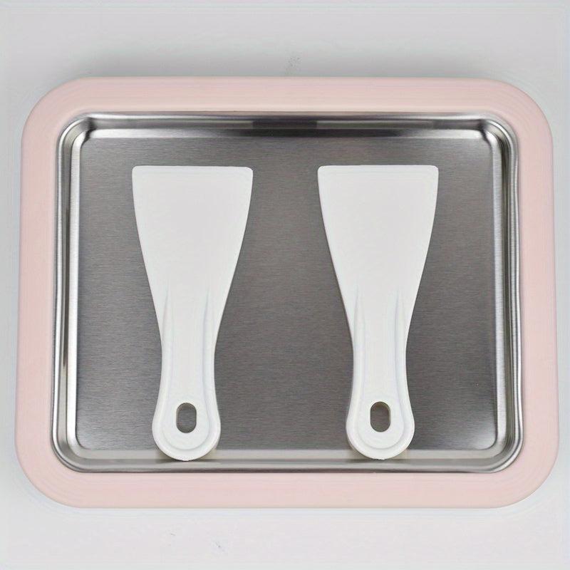 1pc Stainless Steel Ice Maker Machine for Home Small Unplugged