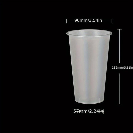 7Pcs 500ML Frosted Plastic Cups 16.9OZ For Chilled Beverages Party Use