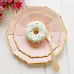 8pcs Disposable Dinnerware Set Paper Dinner Plates Party Decoration